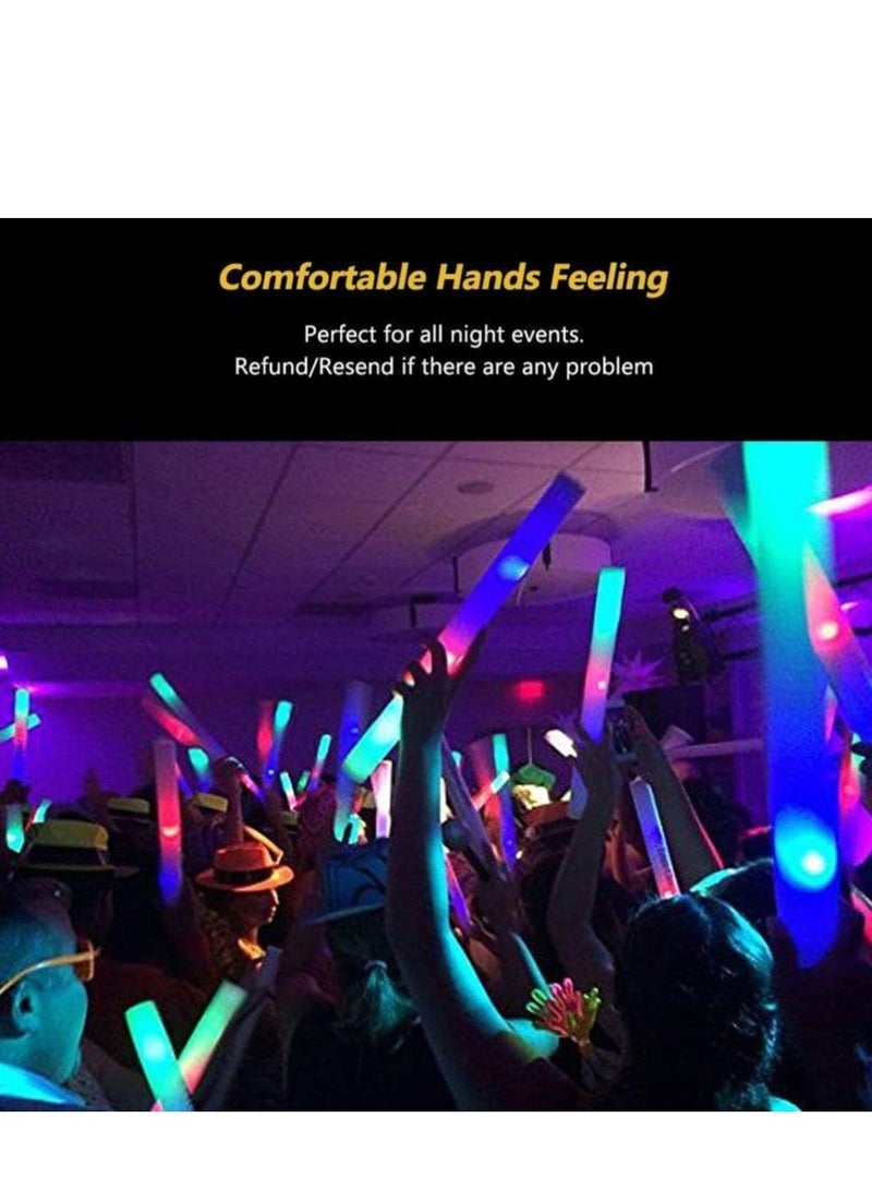 Cool Baby COOLBABY LED Foam Glow Sticks, 12Pcs LED Strobe Stick Light Up Foam Sticks Colorful Flashing LED Stick for Wedding Birthday Party Concert - Image 4