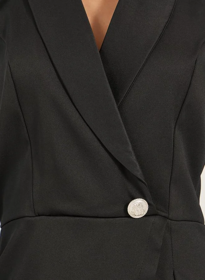 ستايلي رومبر بياقة شال ولف بنمط متين