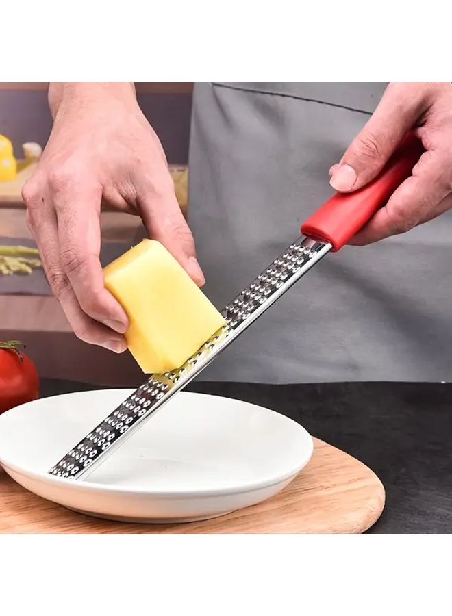 Heavy Duty Red Cheese Slicer With Stainless Steel Blade And Anti Slip Handle For Parmesan - Image 1
