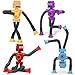 COLEGRY Robot Toys 4 Pack Telescopic Suction Cup Robots Autism Pop Tubes Sensory Fidget Toy Gifts for Kids Toddler Age 36 Year Old Boy Girl Party Favors - Image 2