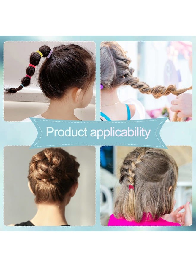 Pengxiaomei 240 Pcs Baby Hair Ties, 24 Colors Toddler Hair Ties with 3 Hair Loop Styling Tools Hair Accessories with Organizer Box for Girls - Image 5