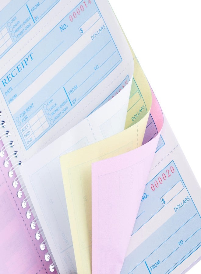 Yeplan Receipt Books with Carbon Copies,Money and Rent Receipt Book,3-Part Carbonless,5.31" x 11.22",Receipt Book for Small Business,Blue,Yellow and Pink Copy,100 Sets Per Book - Image 5