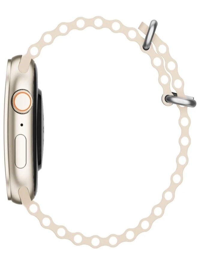 X10 Ultra3 Curved Screen Smart Watch NFC Bluetooth Wireless Charging (Off White)
