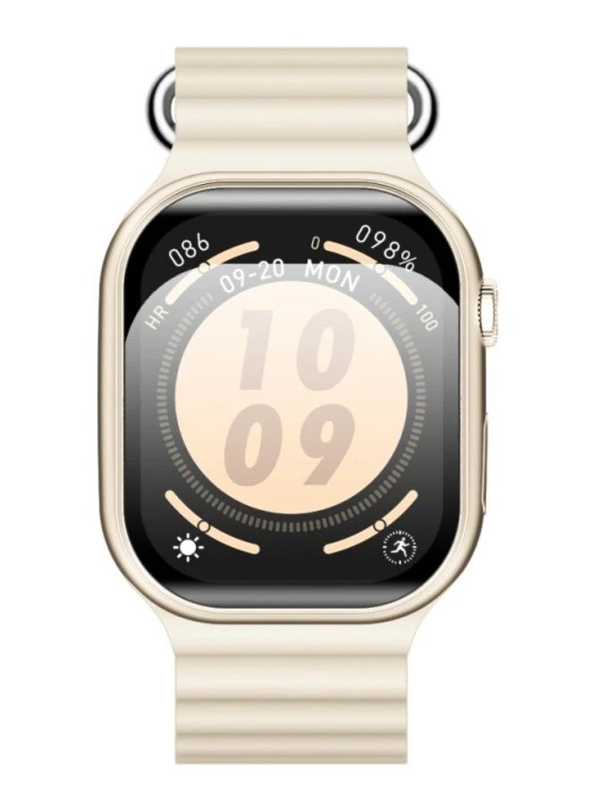X10 Ultra3 Curved Screen Smart Watch NFC Bluetooth Wireless Charging (Off White)