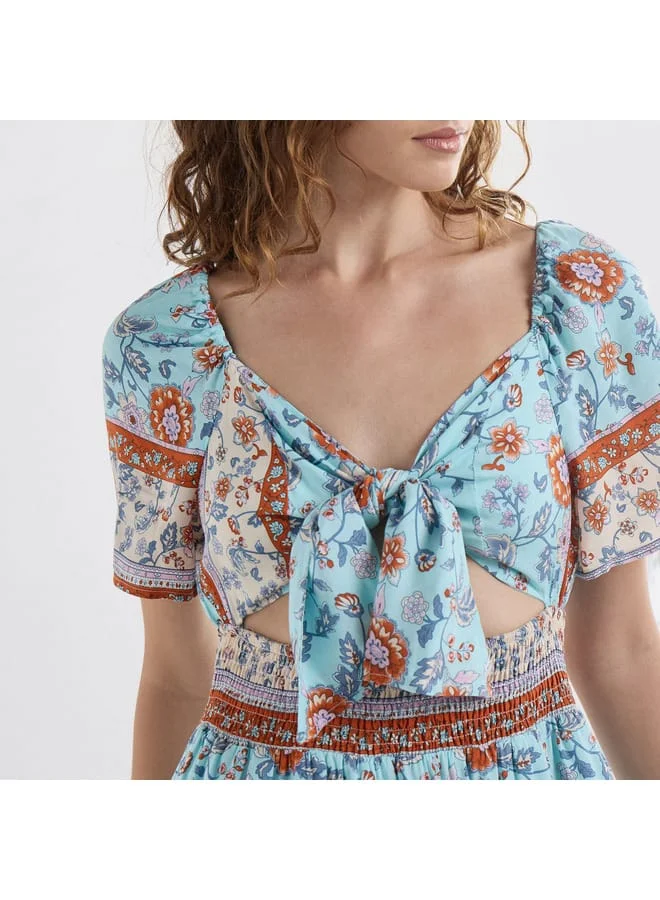 Splash FAV Floral Print Midi Dress