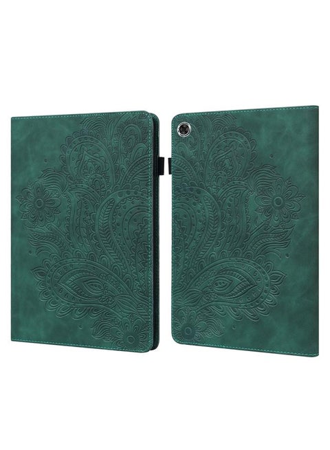 Case For Lenovo Tab M10 Plus Peacock Embossed Pattern TPU + PU Horizontal Flip Leather Case with Holder & Card Slots & Wallet & Sleep / Wake-up Function