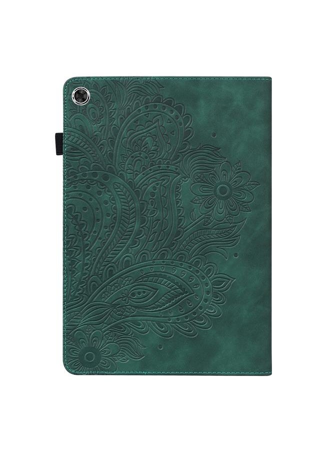 erorex - Case For Lenovo Tab M10 Plus Peacock Embossed Pattern TPU + PU Horizontal Flip Leather Case with Holder & Card Slots & Wallet & Sleep / Wake-up Function - Image 1