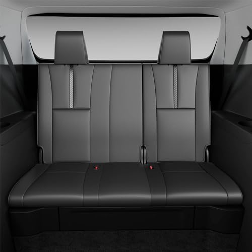 Xipoo 8 Seats Seat Covers Compatible with 2020-2025 Toyota Highlander Seat Protector PU Leather Replacement for 2020-2025 Toyota Highlander Accessories(Fit 2020-2025 W/Second Row 40/60 Split, Black) - Image 5