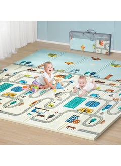 HOPHOP Foldable Baby Play Mat Activity mat for Babies Infants and Toddlers Small & Waterproof Foam Mat for Floor Indoor Outdoor 
