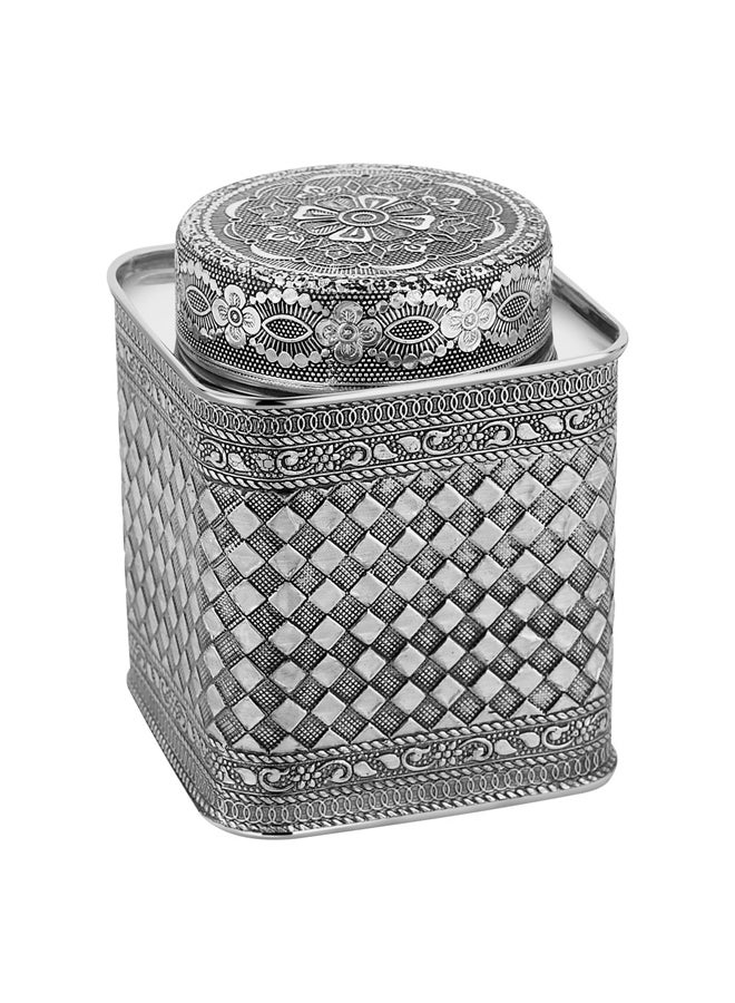 AL SANIDI Indian Stainless steel Spices storage, Tea, coffee and sugar storage for trips, Silver, 1 - Image 1