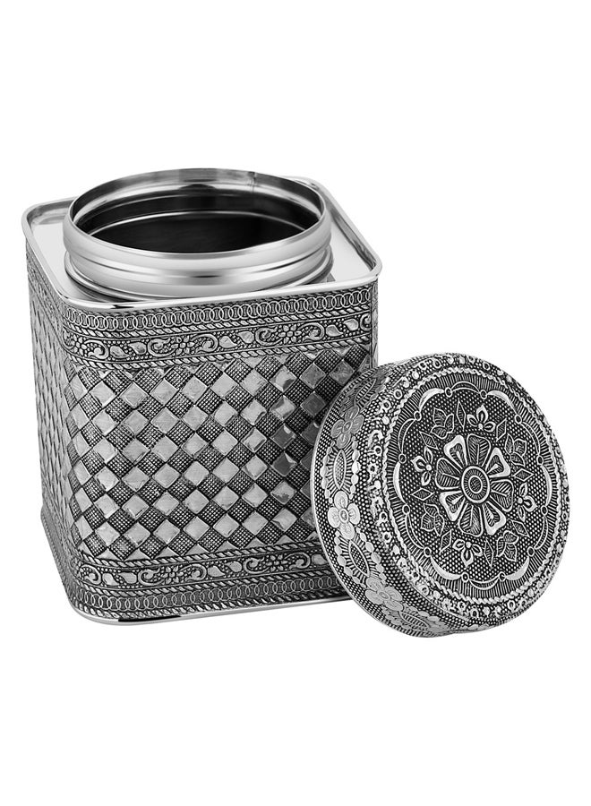 AL SANIDI Indian Stainless steel Spices storage, Tea, coffee and sugar storage for trips, Silver, 1 - Image 2