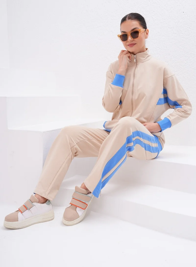Two-Peice Zippered Tracksuit Set