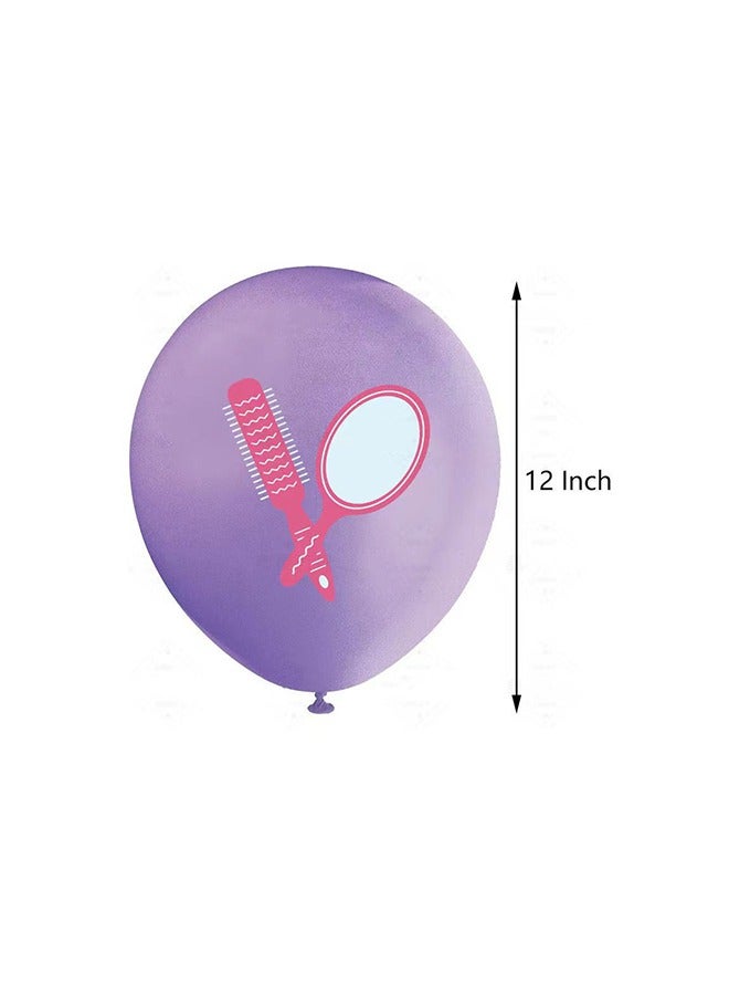 Organizer 32 Pcs Beautiful girl Party Decorations Balloons Makeup Cosmetics Balloons Theme Birthday Party Supplies Lipstick Cosmetics Balloons for Girls Day Makeup Party (pink) - Image 5