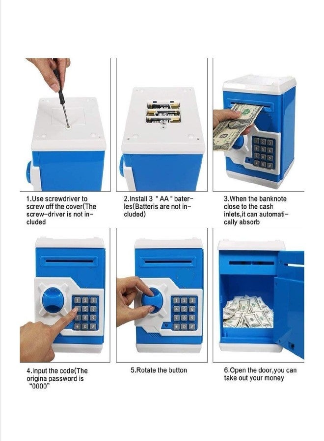 4AJ BAZAAR Money Safe ATM Kids Piggy Savings Bank with Electronic Lock Piggy Bank ATM with Password Multi Design - Image 5