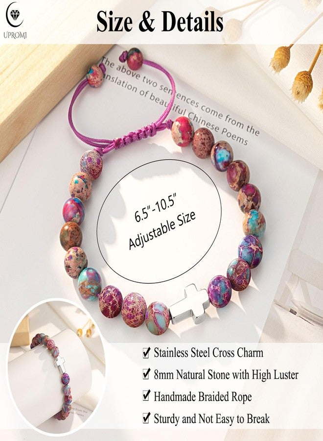 UPROMI Confirmation Gifts for Teen Girls Baptism Religious Catholic Christian Easter Gifts for Teens Kids Faith Cross Bracelet Christening First Communion Gifts for Girls Goddaughter - Image 3