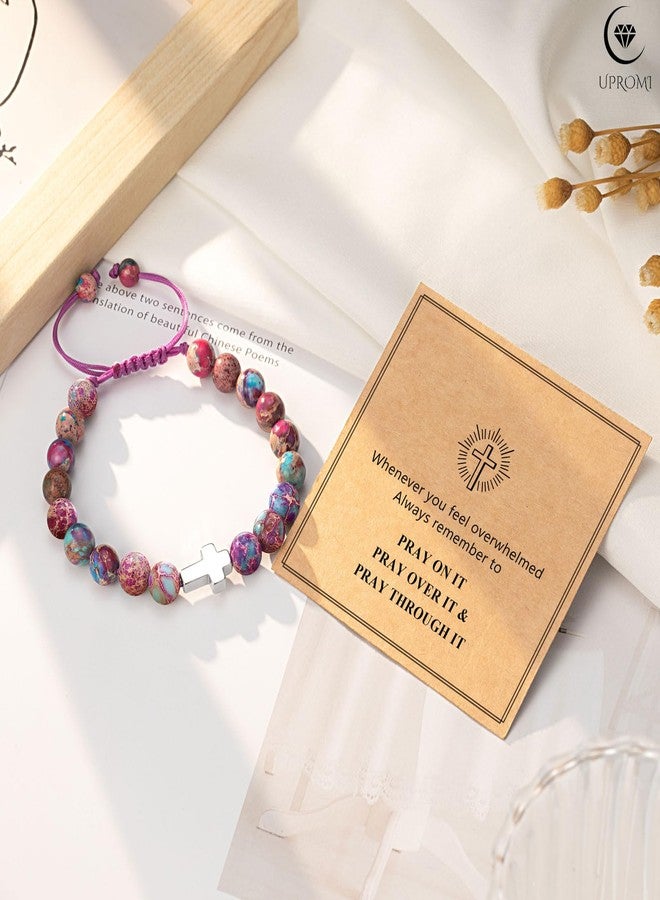 UPROMI Confirmation Gifts for Teen Girls Baptism Religious Catholic Christian Easter Gifts for Teens Kids Faith Cross Bracelet Christening First Communion Gifts for Girls Goddaughter - Image 5