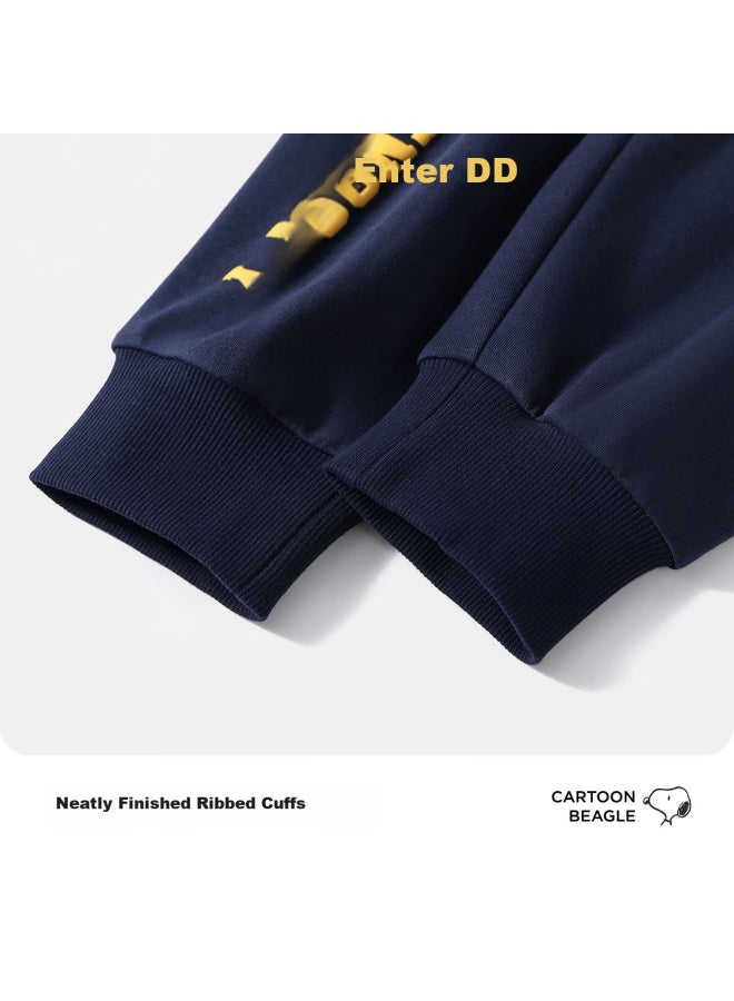 Snoopy Kids Pants Boys Sweatpants Girls Casual Pants Baby Long Pants American Style Sweatpants Dark Blue 110 - Image 2