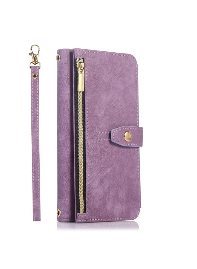 Zaboon Case For iPhone 13 Dream 9-Card Wallet Zipper Bag Leather Phone Case - Image 2