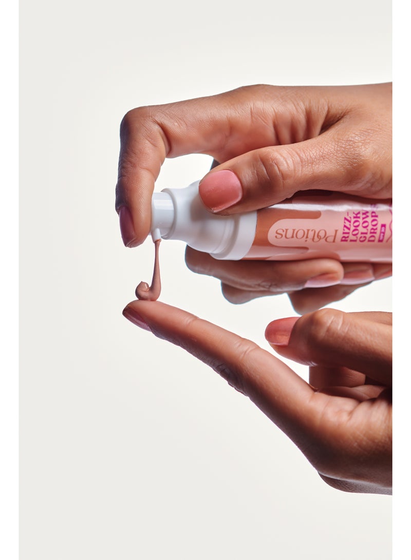 Potions Rizz-Look Glow Drops SPF 30 – Tinted Moisturizer with Bronze Glow, Niacinamide & Hydrating Oils – Light Coverage, UV Protection & Dewy Finish – 50g - Image 2