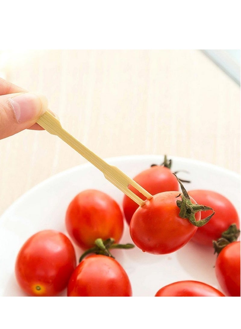 Premium quality multi-purpose bamboo picks, perfect for parties and picnics, includes 100 pieces to serve appetizers, fruits and desserts with elegance and convenience.  - Image 3