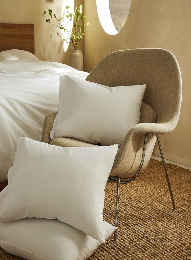 أغطية وسائد من القطن العضوي من بروكلينين - طقم من قطعتين، مقاس قياسي باللون الأبيض - قطن عضوي معتمد بنسبة 100% من GOTS | أفضل ملاءات قطنية عضوية - Image 1