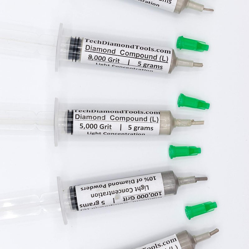 TechDiamondTools Diamond Polishing Compound Kit of 5 Polishing Paste USA Made 5000 8000 14000 50000 100000 Grit for Marble Glass Metal Rock Jewelry Resin Silver Gemstone with 10% of Diamond Powder - Image 5