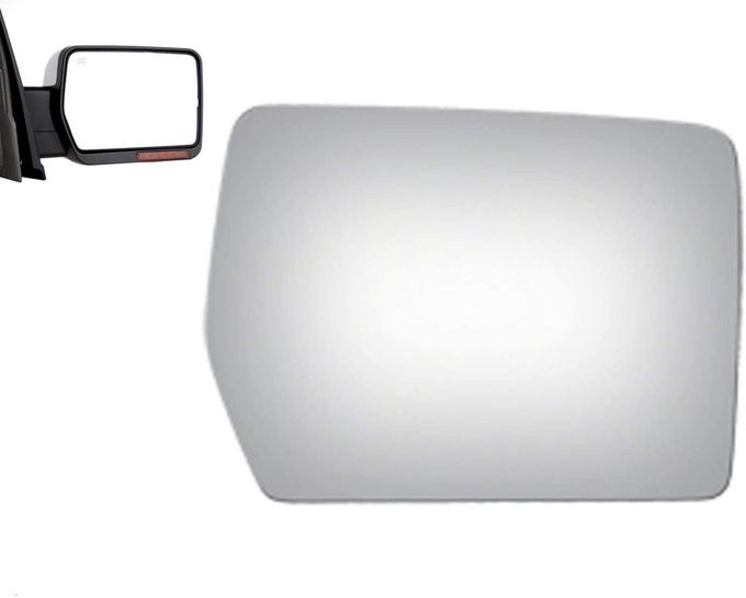 WLLW Side Mirror Replacement Glass fit for 2004 2005 2006 2007 2008 Ford F150 Convex RH Rignt Passenger Side Including Adhesive Non Towing Mirror Glass Non Heated