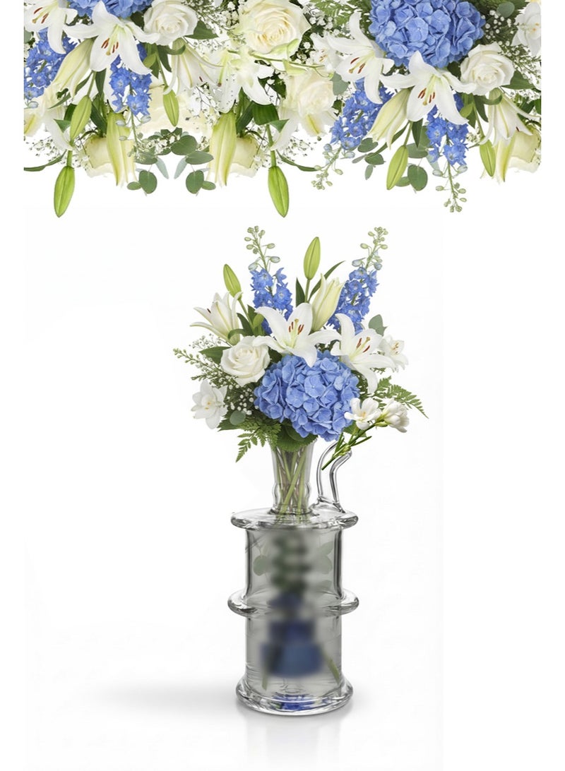 Handmade Home Decorative Multi Layers Mini Glass Vase For Plants and Flowers