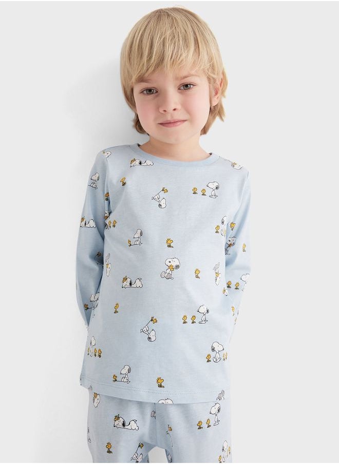 DeFacto - 2 Piece Regular Fit Crew Neck Snoopy Licensed Knit - Image 1