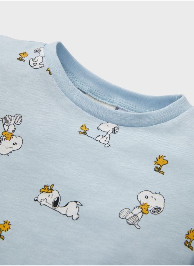 DeFacto - 2 Piece Regular Fit Crew Neck Snoopy Licensed Knit - Image 1