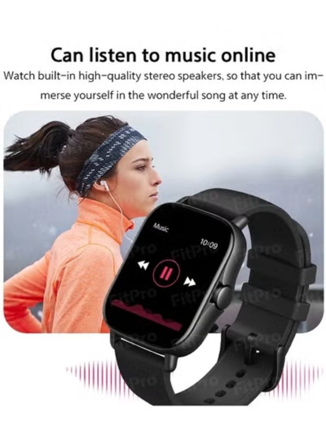Loquat Y13S 1.69 Color Screen Smartwatch, IP67 Waterproof, Bluetooth Call, Heart Rate, BP Monitoring, SpO2 Monitoring, Sleep Tracking – Black  - Image 4