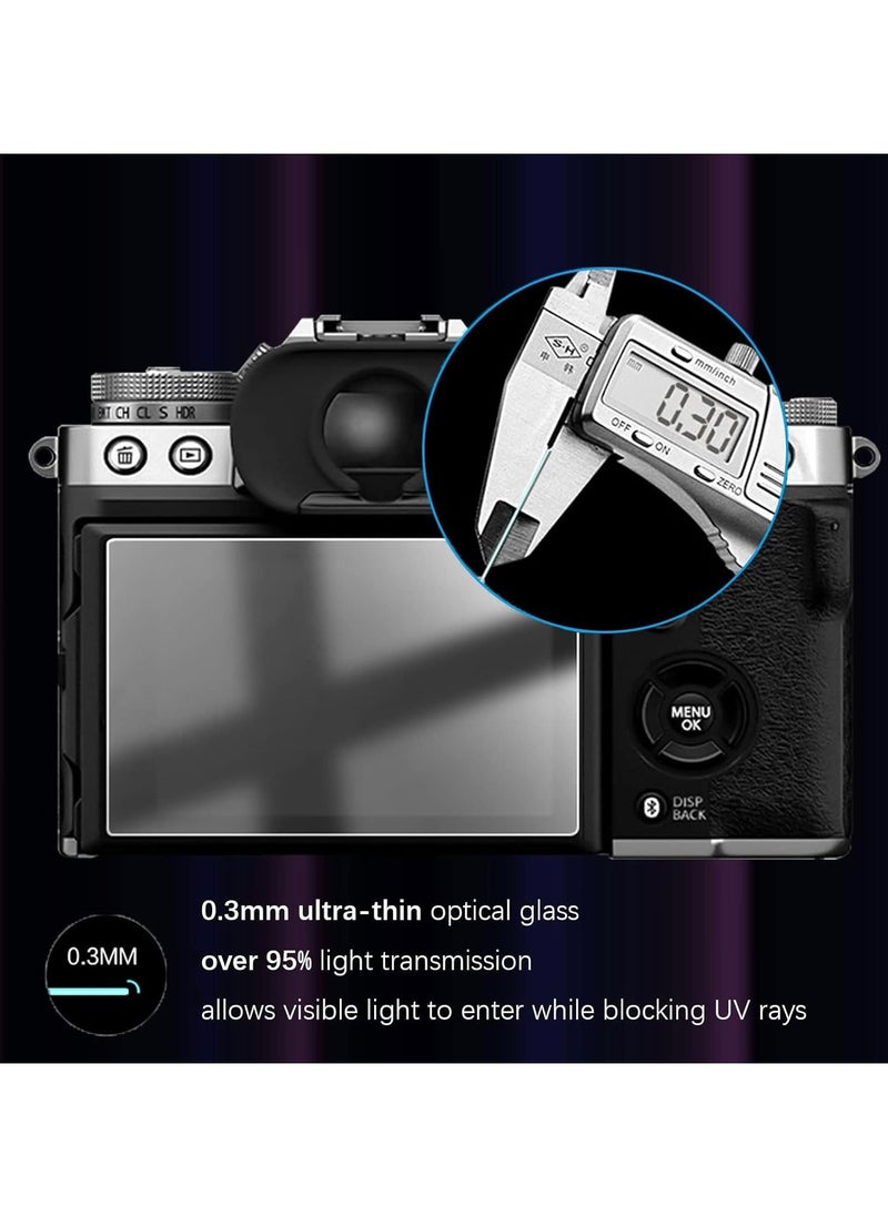 General - 2-piece screen protector compatible with Fujifilm X-T5 Fujifilm XT5 camera LCD tempered glass 9H hardness scratch and bubble resistant - Image 1