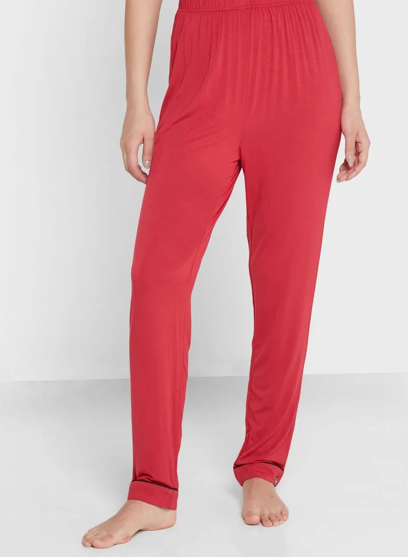 Pretty You London Button Detail Top & Pyjama Set