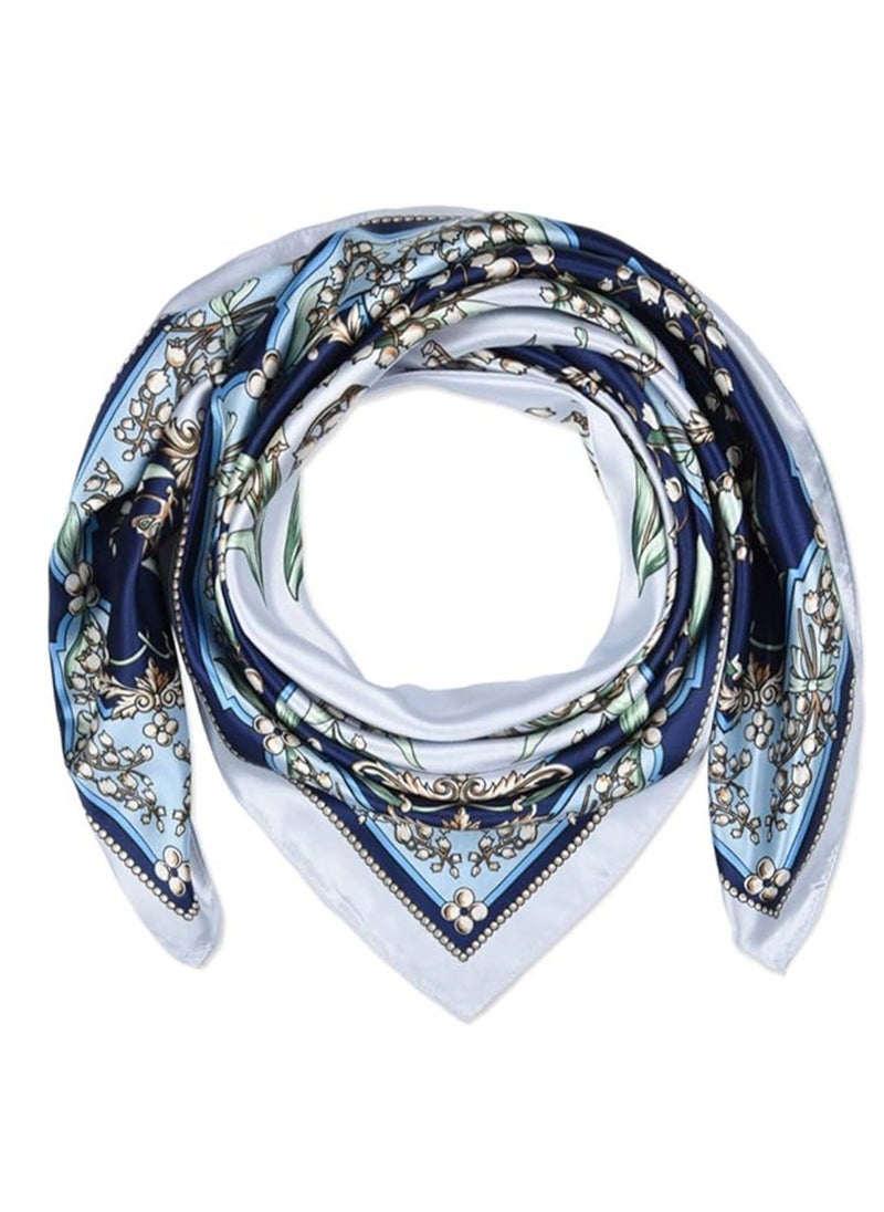 Simulated Silk Printed Square Scarf, 35 x 35 Large Square Hair Scarf for Women Silk Like Head Scarf Curly Headband Tie Sleeping at Night Fashion Bandana Headscarf, 1 Pcs - pzsku/Z0818B585A325EB2C9312Z/45/_/1712126209/a7d4c681-3711-4051-b37b-16a0c38023a6