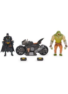 DC Comics Batman Transforming Batcycle Battle Pack With Exclusive 4Inch Killer Croc And Batman Action Figure Kids Toys For Boys And Girls Ages 4+  - Image 1
