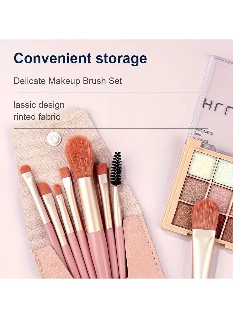 ORiTi 8Pcs Professional Make Up Brush Set Including Powder Brush Eyeshadow Brush Highlighter Brush And Other Makeup Tools SMALL - Image 4