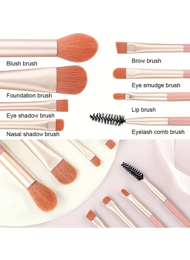 ORiTi 8Pcs Professional Make Up Brush Set Including Powder Brush Eyeshadow Brush Highlighter Brush And Other Makeup Tools SMALL - Image 3