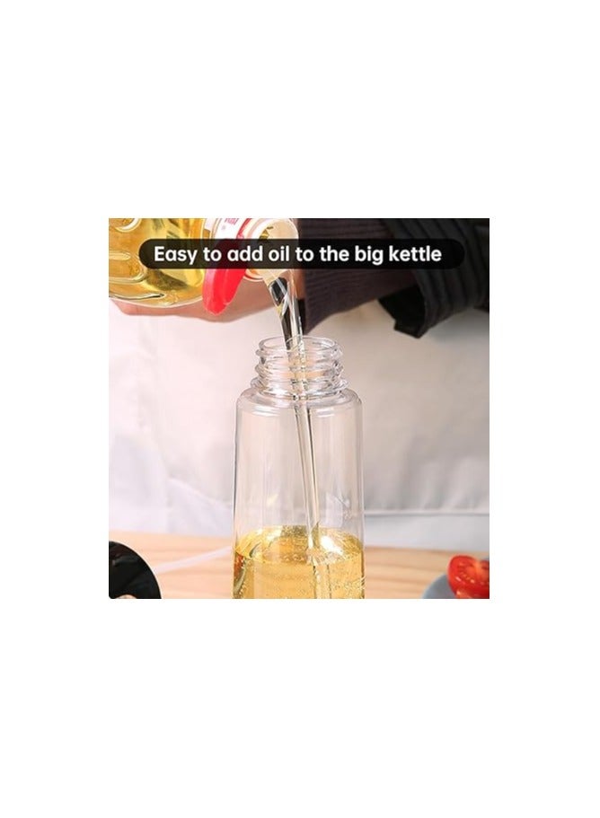 بخاخة زيت طبخ قابلة لإعادة التعبئة – للطهي والقلي والسلطات – أسود - Image 3