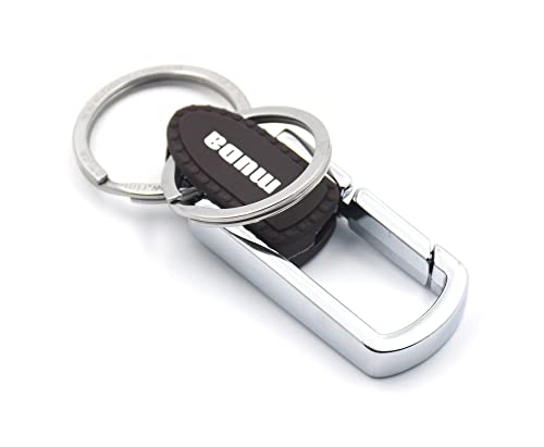 Omuda Stylish Hook Locking Silver Metal Carabiner Double Ring Hook Metal Key Chain for Men & Women - Image 4
