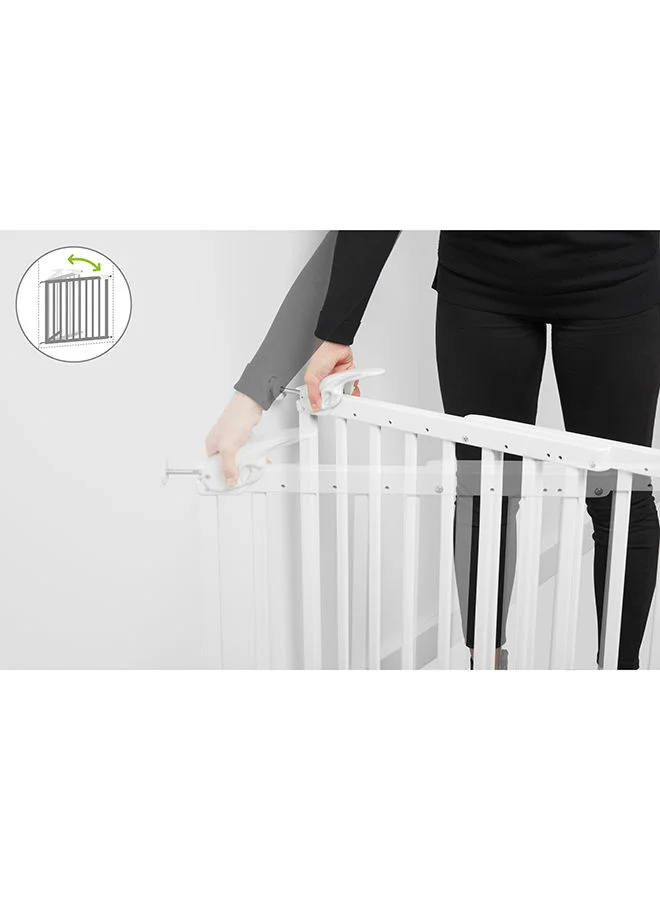 Badabulle Deco Pop Wooden Extending Safety Gate - White