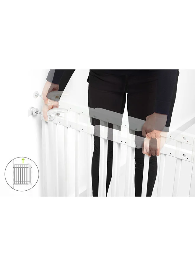 Badabulle Deco Pop Wooden Extending Safety Gate - White