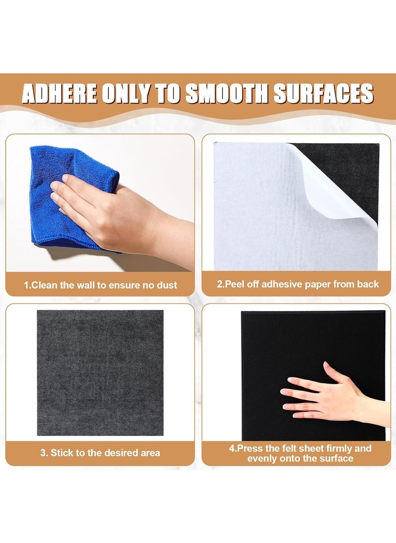 Reginary Reginary 14 Pack Felt Cork Board for Wall 83 x 24 x 12 Thick Cork Bulletin Board Self Adhesive Felt Tiles with 200 Push Pins Each Square Corkboard 12 x 12 for Office Classroom Home Decoration  - Image 4