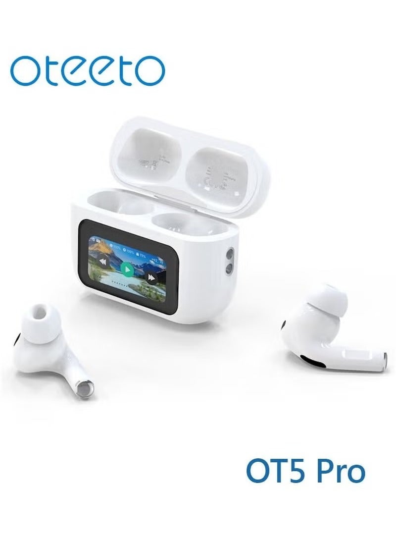 Oteeto OT5 Pro Wireless Earbuds with Smart Display – Advanced Noise Cancellation, Hi-Fi Sound Quality, Touch Controls, 30+ Hours Playtime, and Quick Charging – Designed for iPhones, iPads & Bluetooth Devices – Comfortable & Lightweight for Daily Use - Image 3