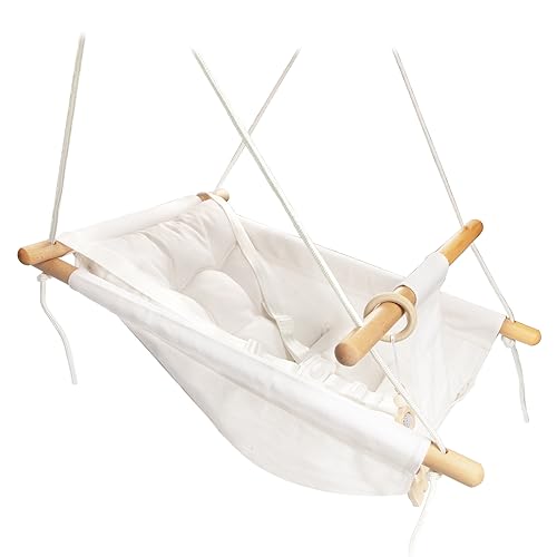 Tislly Baby Swing Outdoor Indoor for Infants to Toddlers, Portable Adjustable Baby Porch Swing with 5-Point Safety Belt, Kids Tree Hanging Chair Toys for Door Garden Backyard - Image 1