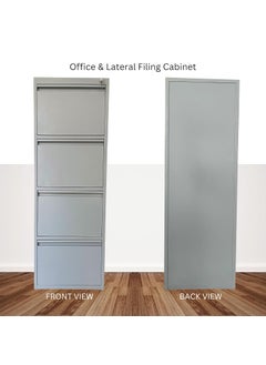 AAVATAR AAVATAR 4 Drawer Steel Filing Cabinet Lateral File Cabinet Vertical File Cabinets Sturdy and Spacious File Cabinet for Organized Storage Ideal for Home or Office Use Powder Coated Grey  - Image 4