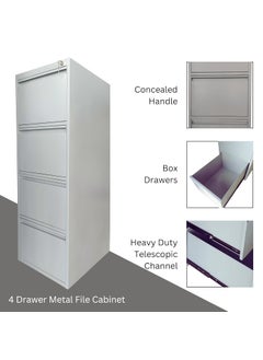 AAVATAR AAVATAR 4 Drawer Steel Filing Cabinet Lateral File Cabinet Vertical File Cabinets Sturdy and Spacious File Cabinet for Organized Storage Ideal for Home or Office Use Powder Coated Grey  - Image 5