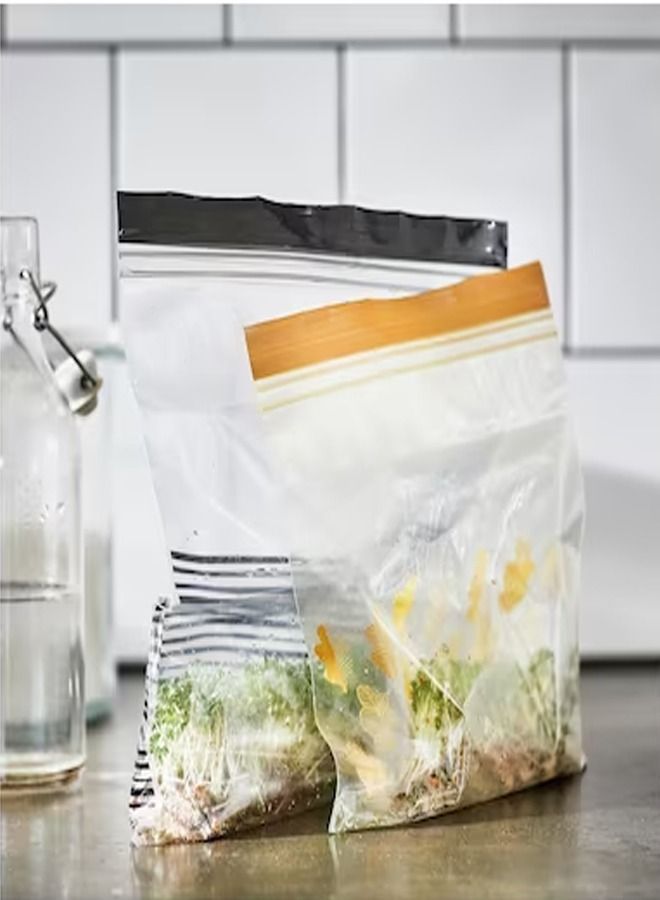 Resealable Bag Patterned Black/Yellow 50 Pack  - Image 3
