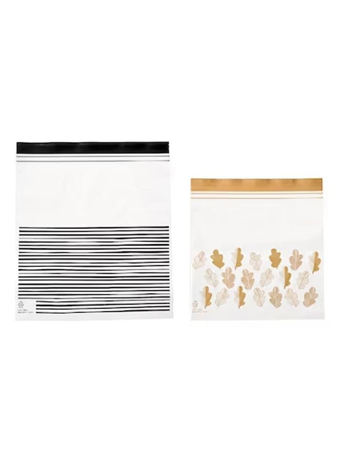 Resealable Bag Patterned Black/Yellow 50 Pack  - Image 1