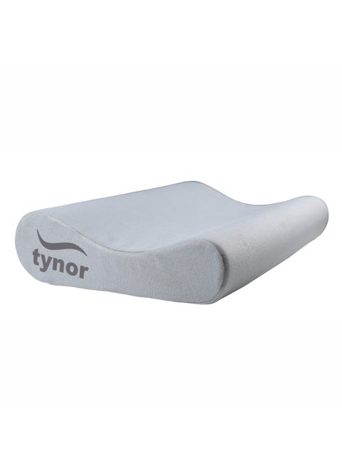 CONTOURED CERVICAL PILLOW designed to support the cervical spine in neutral position during sleep. Contoured Cervical Pillow keeps the neck in slightly hyperextension position while sleeping