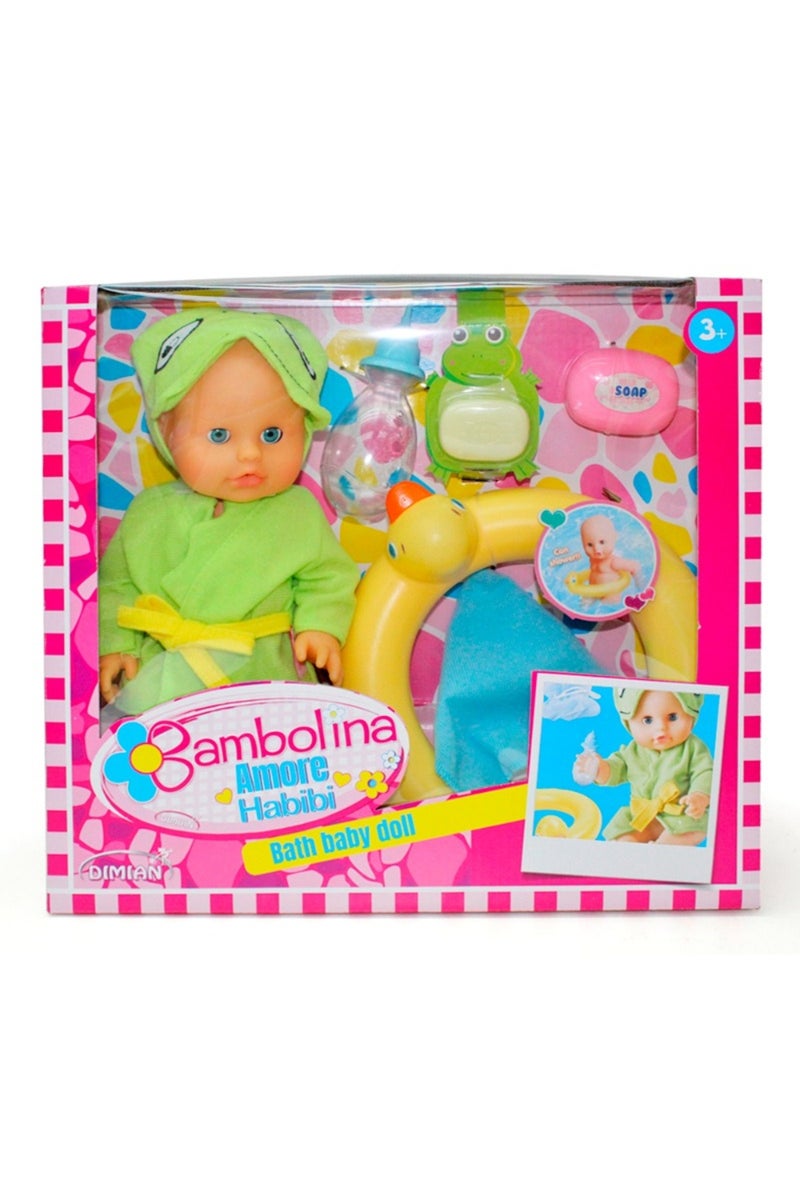 Bambolina Amore 30cm Bath Baby Doll with Bathing Set - Image 1